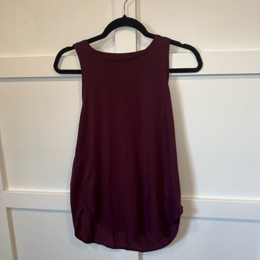 Athleta Rich Burgundy Sleeveless Top